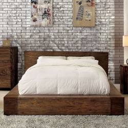 JANEIRO Queen Bed - Rustic Natural Tone